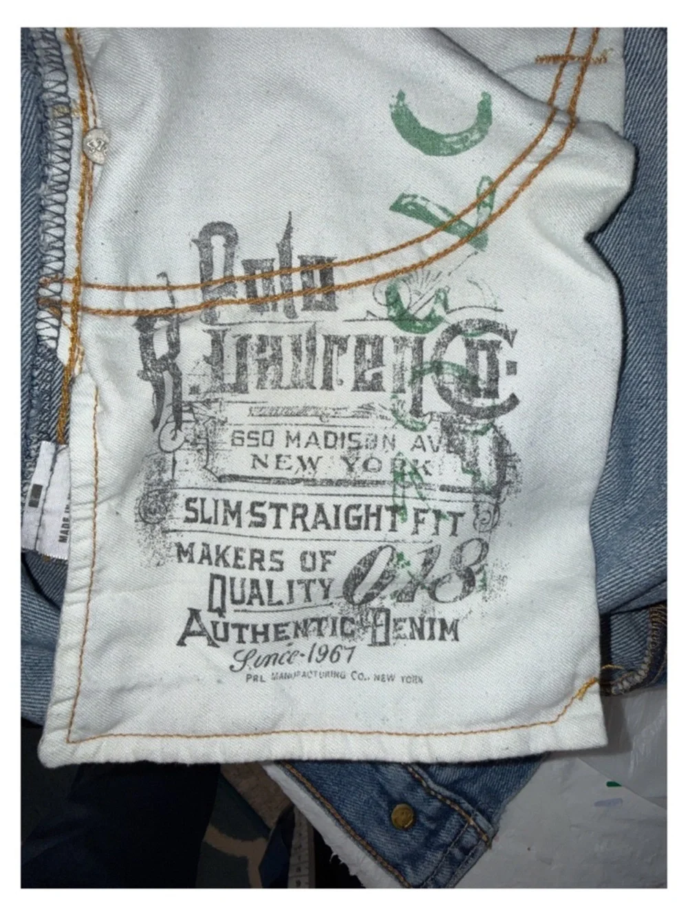 Ralph Lauren Polo - Authentic Denim Slim Straight‎ Jeans 36/32 Medium